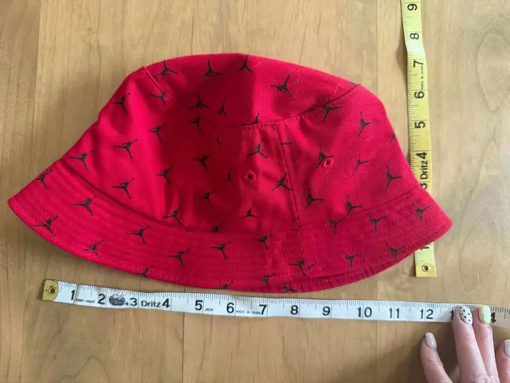 Jordan Red Black Jumpman All-Over Print Bucket Hat Toddler/Youth